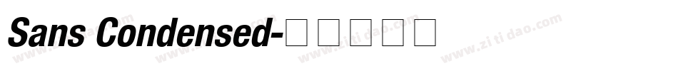 Sans Condensed字体转换